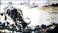Xu Beihong Corydon und Rinder alte China Tinte